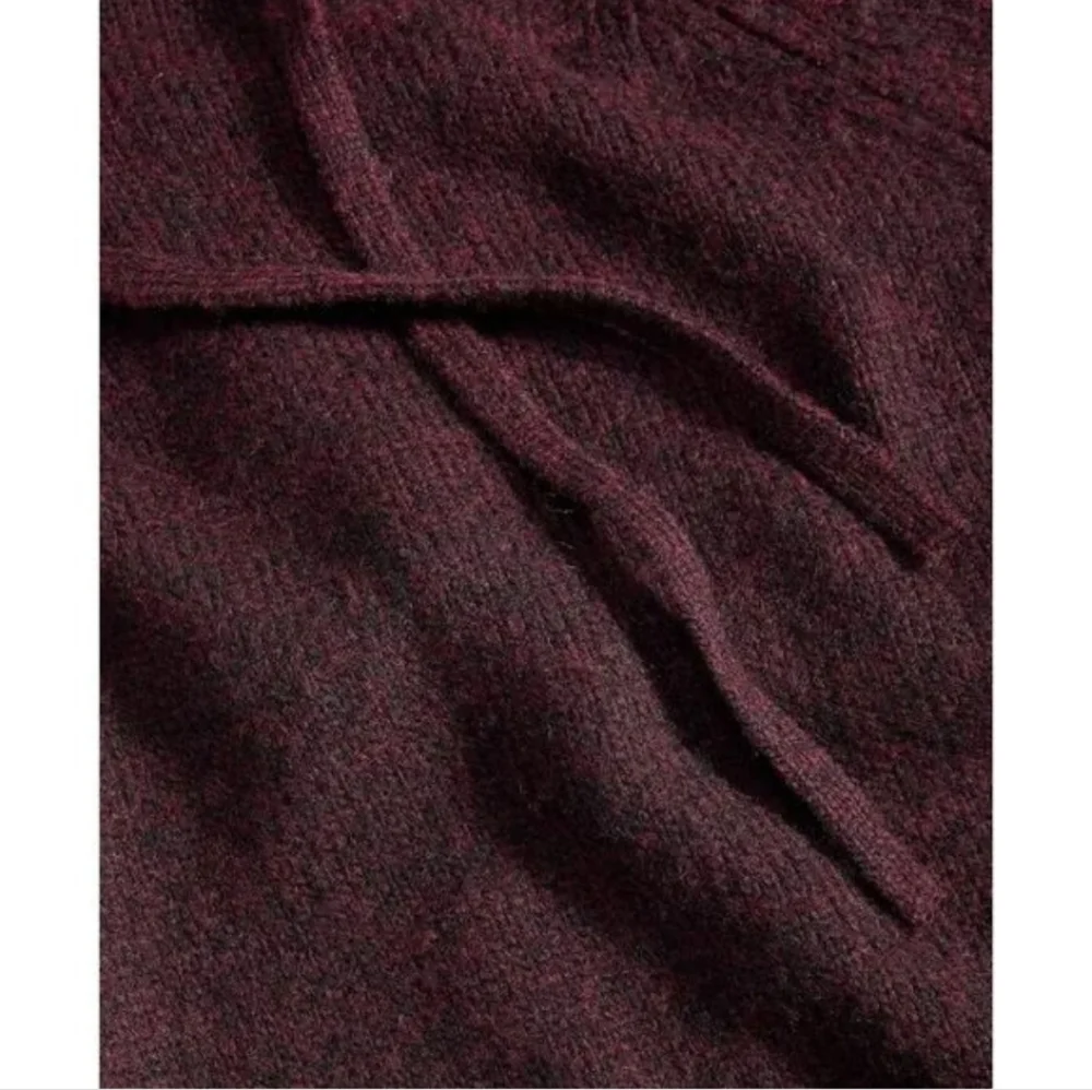 Women's Indulge & Rest Loungewear Tunic Hoodie Black Cherry